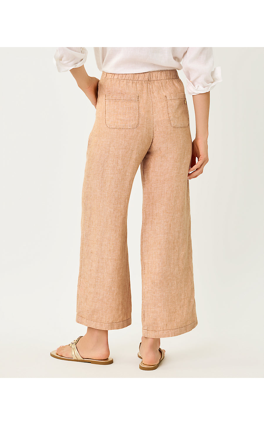 BRAWLEY LINEN CROP PANT
