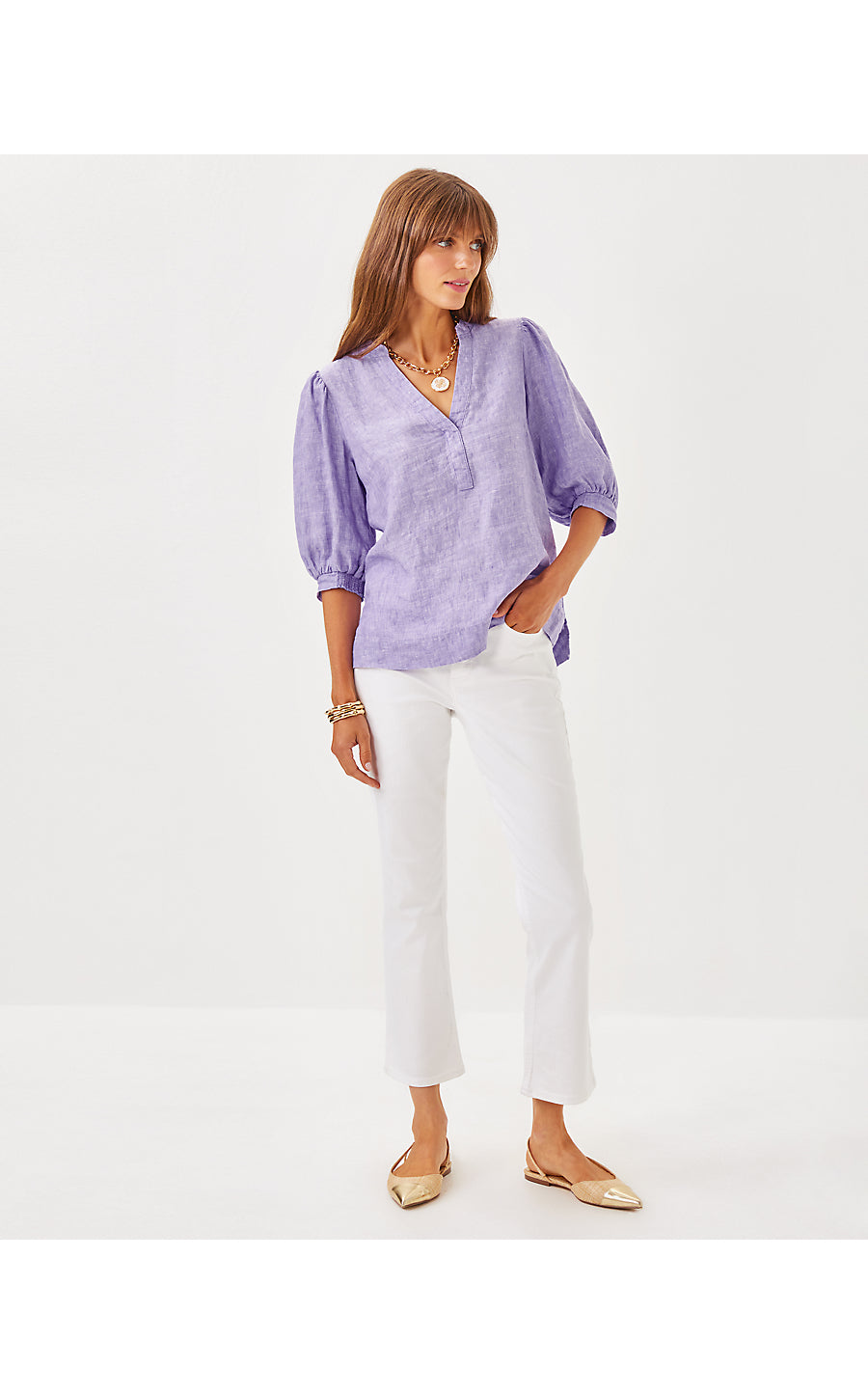 MIALEIGH ELBOW SLEEVE LIN