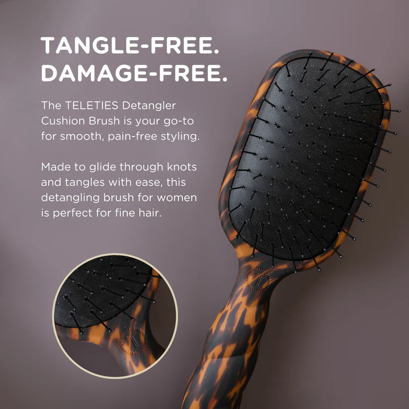 DETANGLER HAIR BRUSH FOR FINE HAIR - TORTOISE
