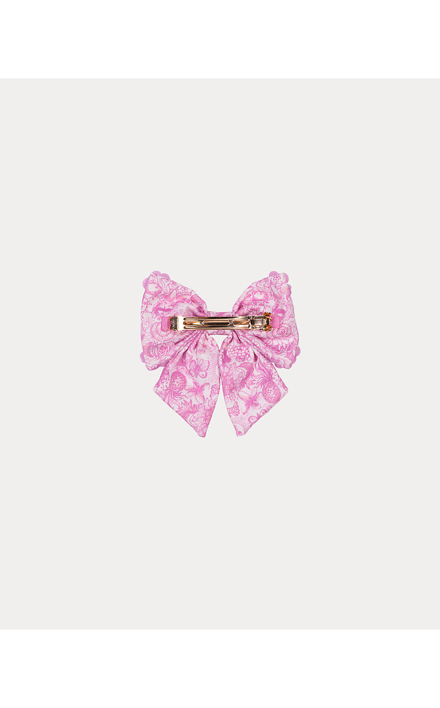 Girls' Embellished Bow Barrette, Fleur De Lilly