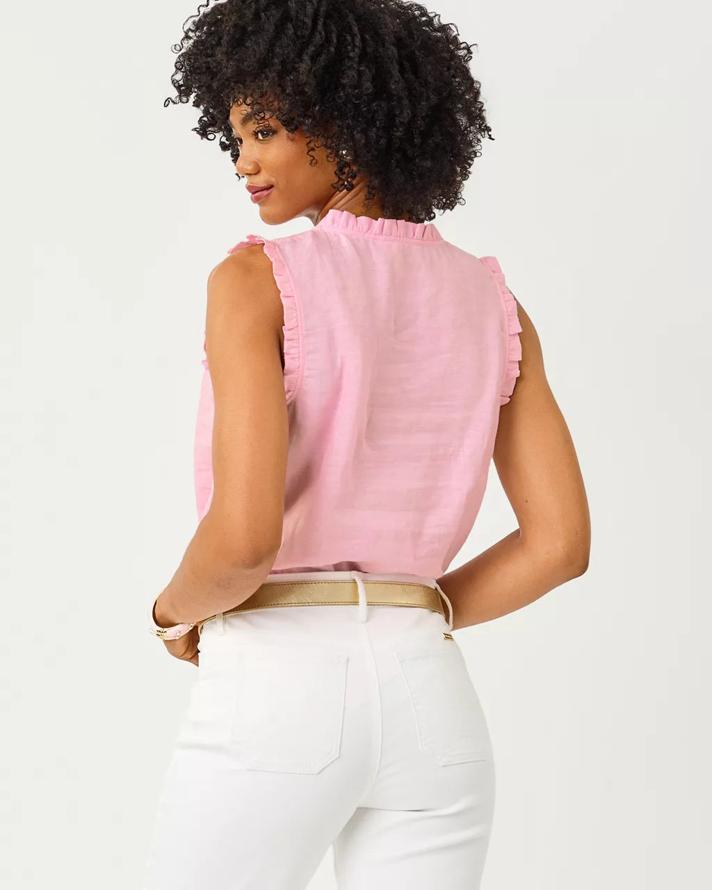 KAVALLA SLEEVELESS RUFFLE