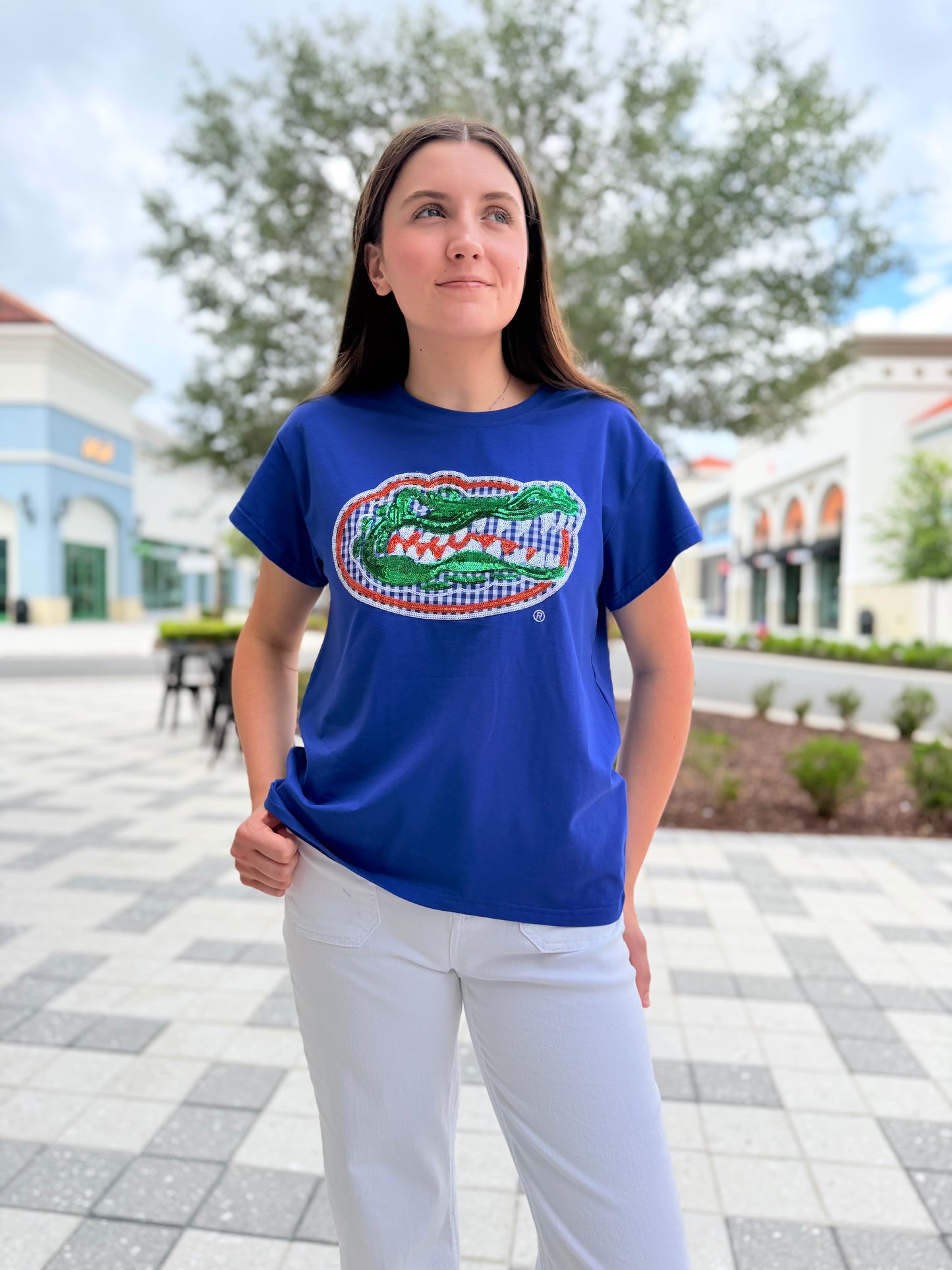Florida Gingham Mascot Tee