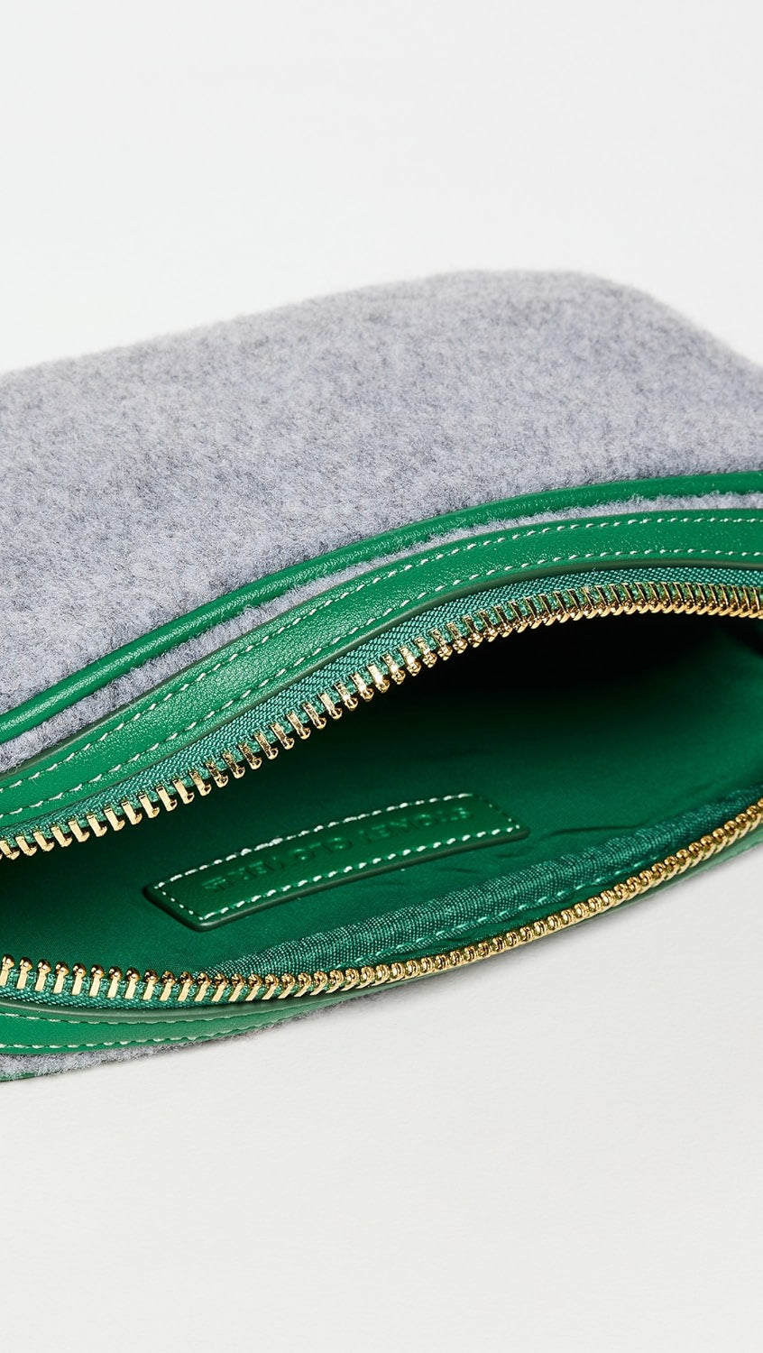 SWEATER SMALL POUCH - CHARCOAL