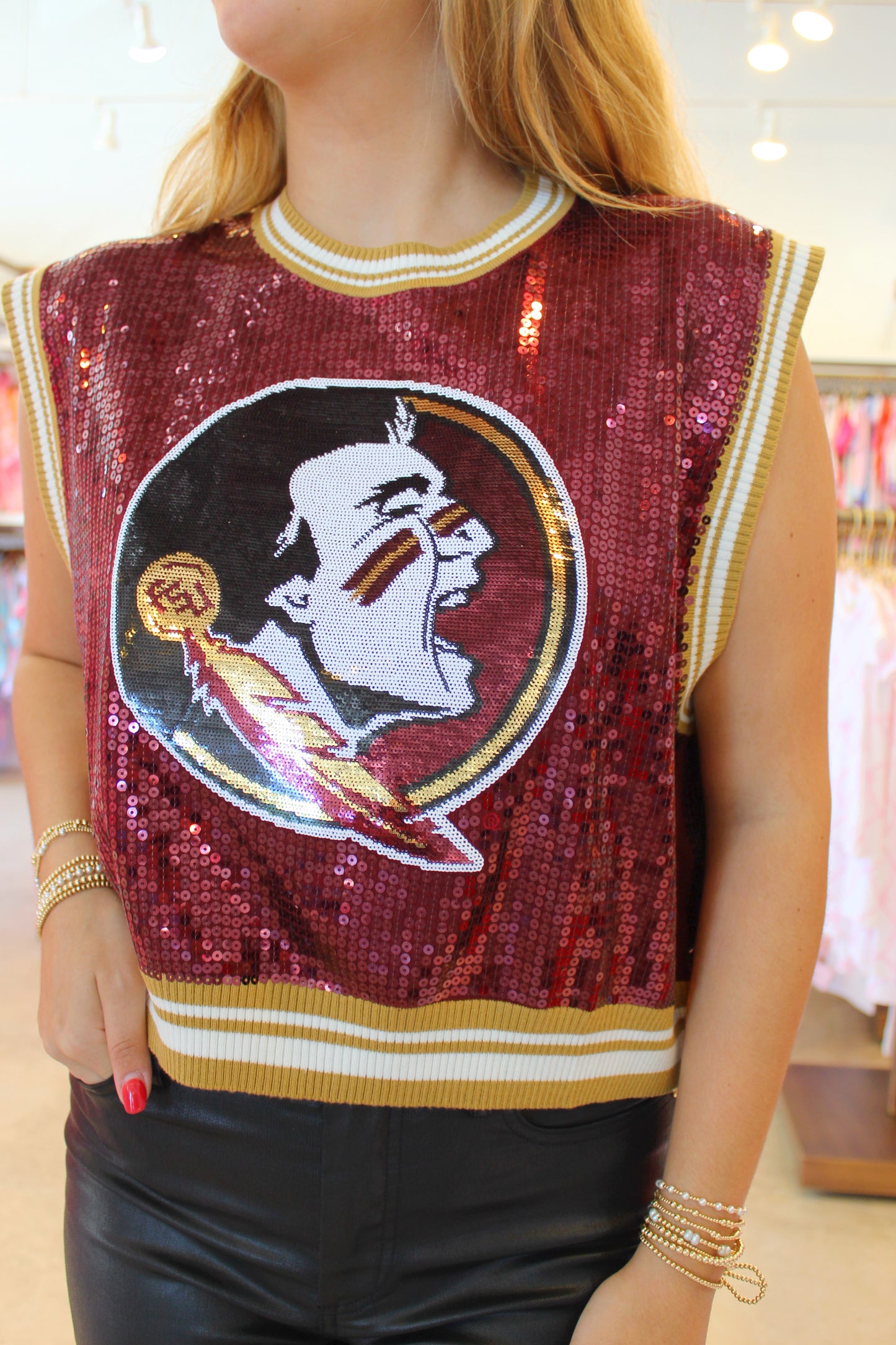 FSU Sequin Mascot Tank