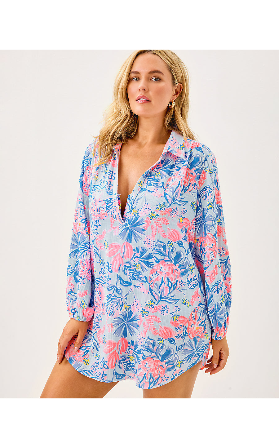 KIQUE LONG SLEEVE COVERUP