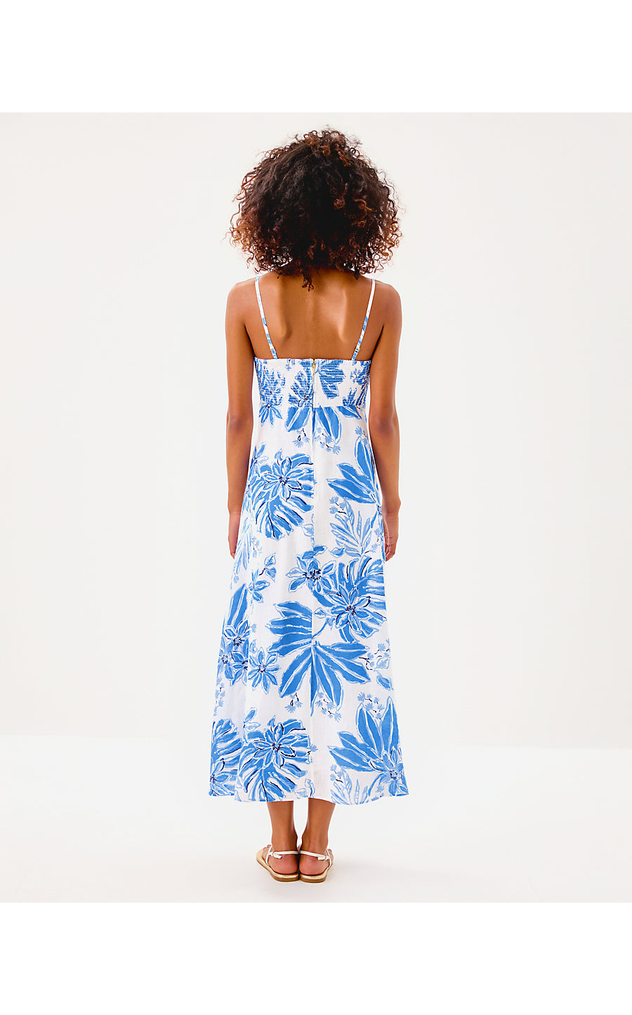 JORGIAN LINEN MIDI DRESS