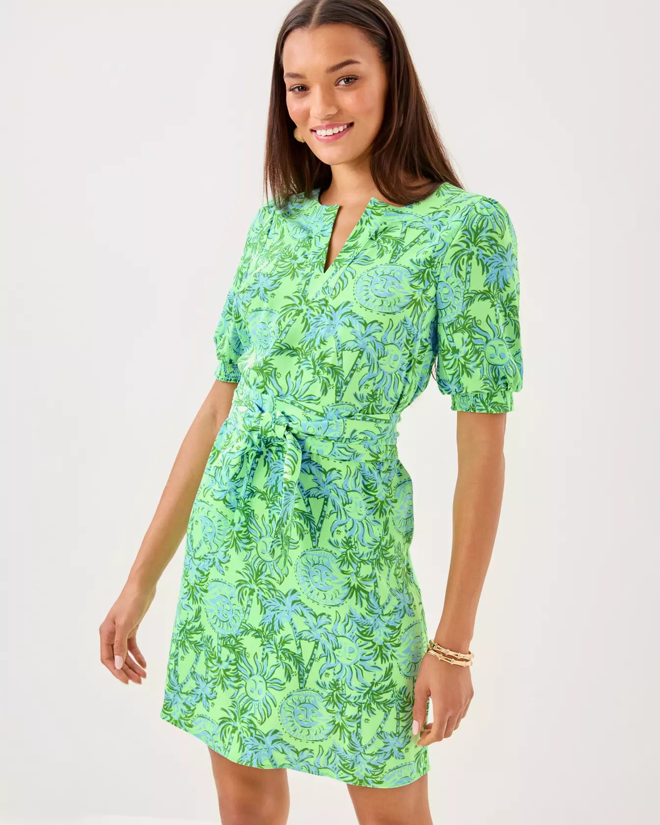 OLIVINE SHORT SLEEVE DRES