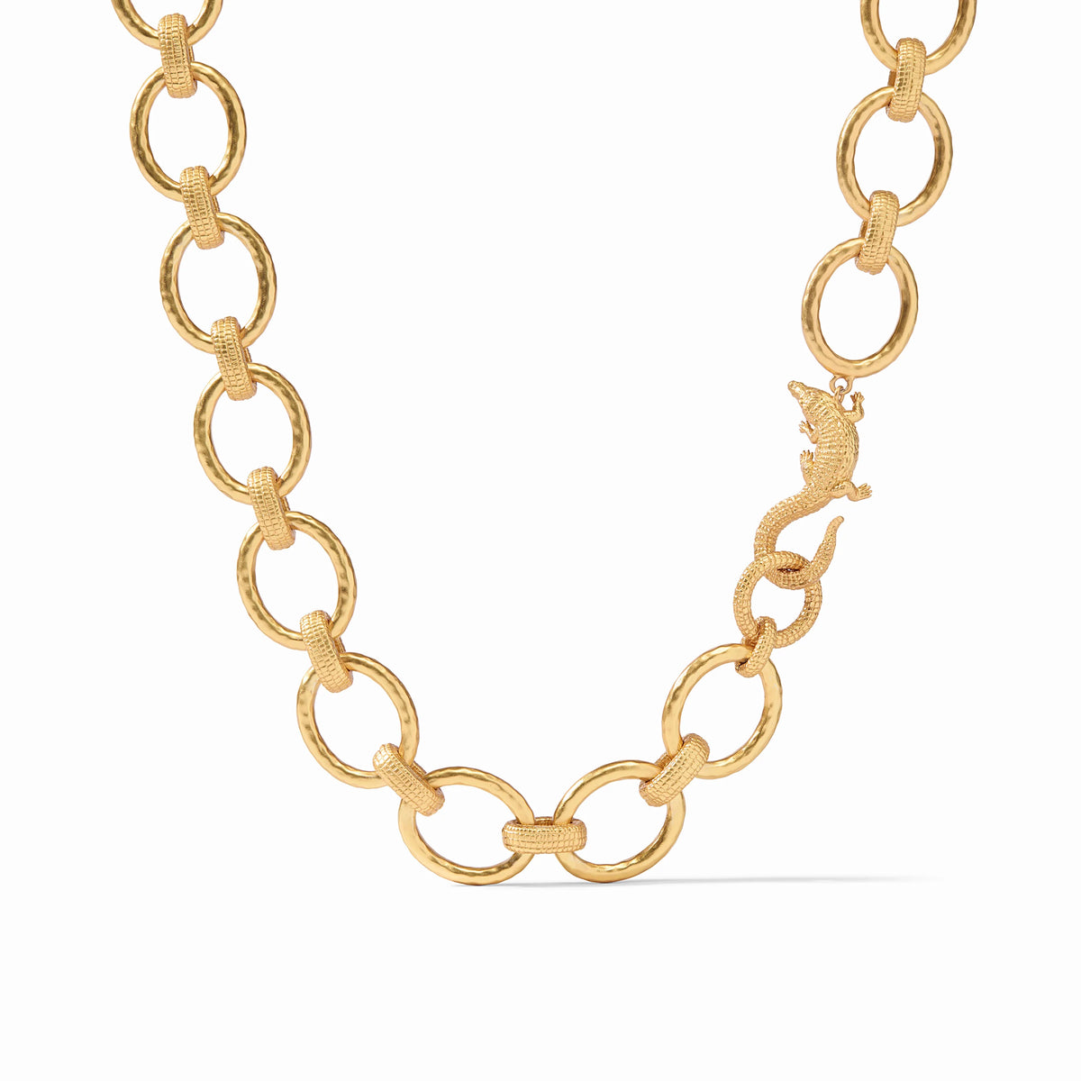 Alligator Link Necklace - Gold - OS