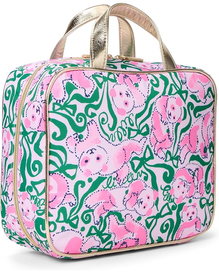 CONSTANCE COSMETIC CASE - PINK QUARTZ PANDA N BOWS