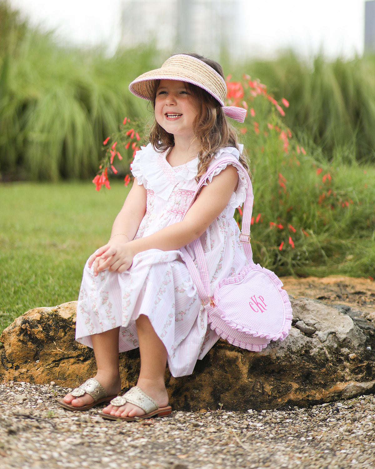 Sconset Straw Bow Visor (Youth)