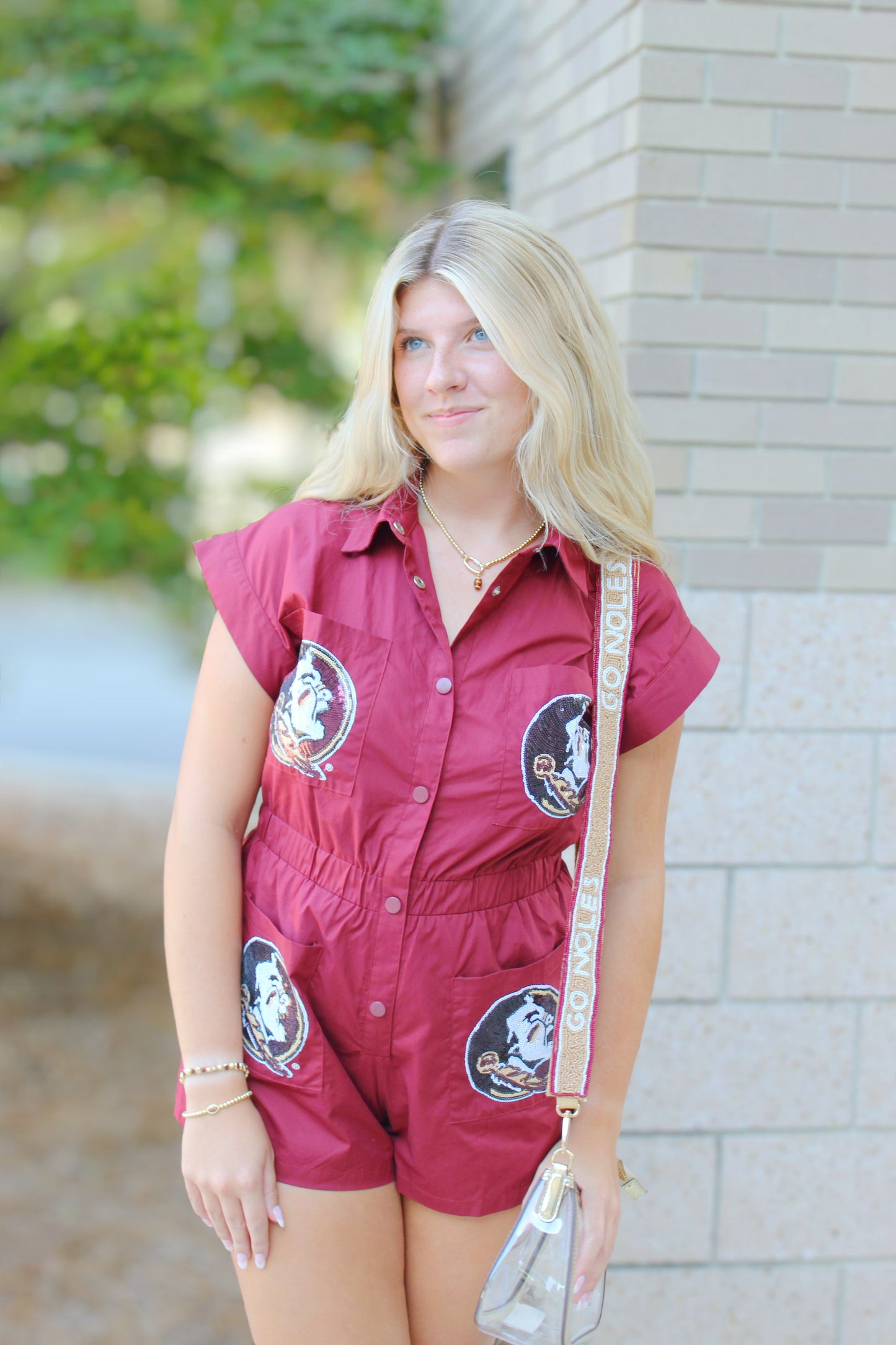 Bag Strap - Go Noles - Gold