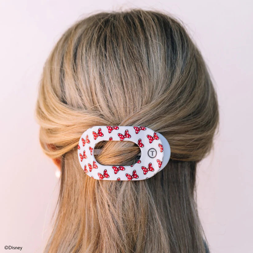Flat Round Hair Clip - Medium - Minnie Mouse Loves Her Bows!