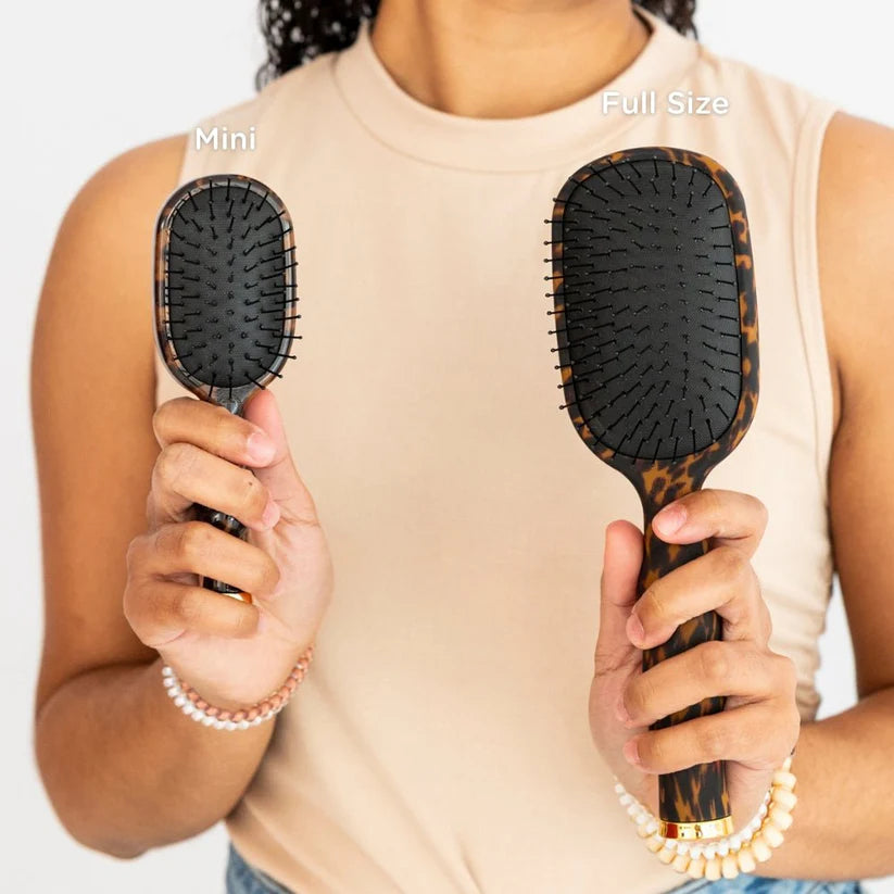 MINI DETANGLER HAIR BRUSH FOR MEDIUM HAIR - TORTOISE