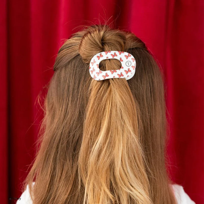 Flat Round Hair Clip - Tiny - Minnie Mouse Loves Her Bows!