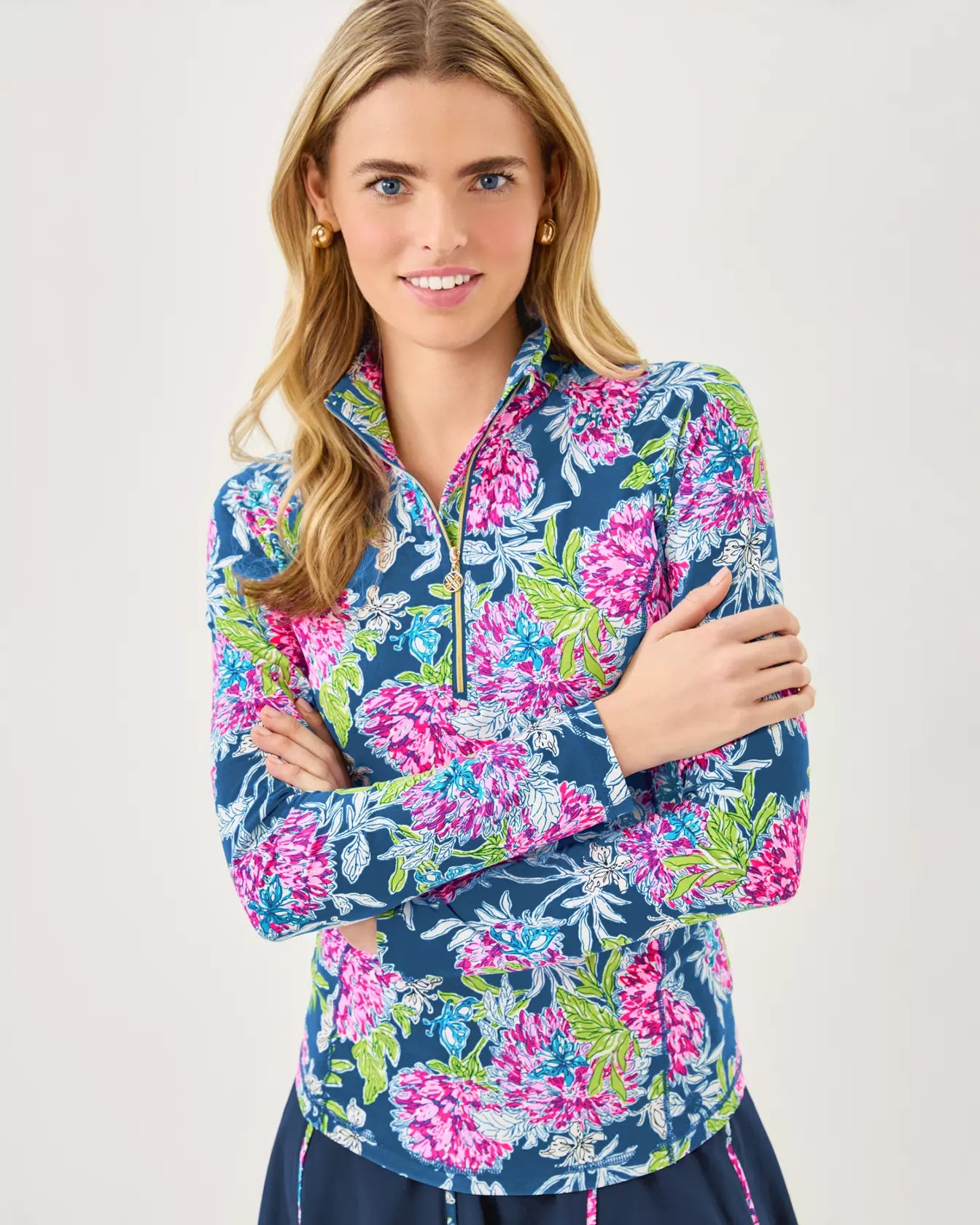 JUSTINE HALF ZIP UPF 50+