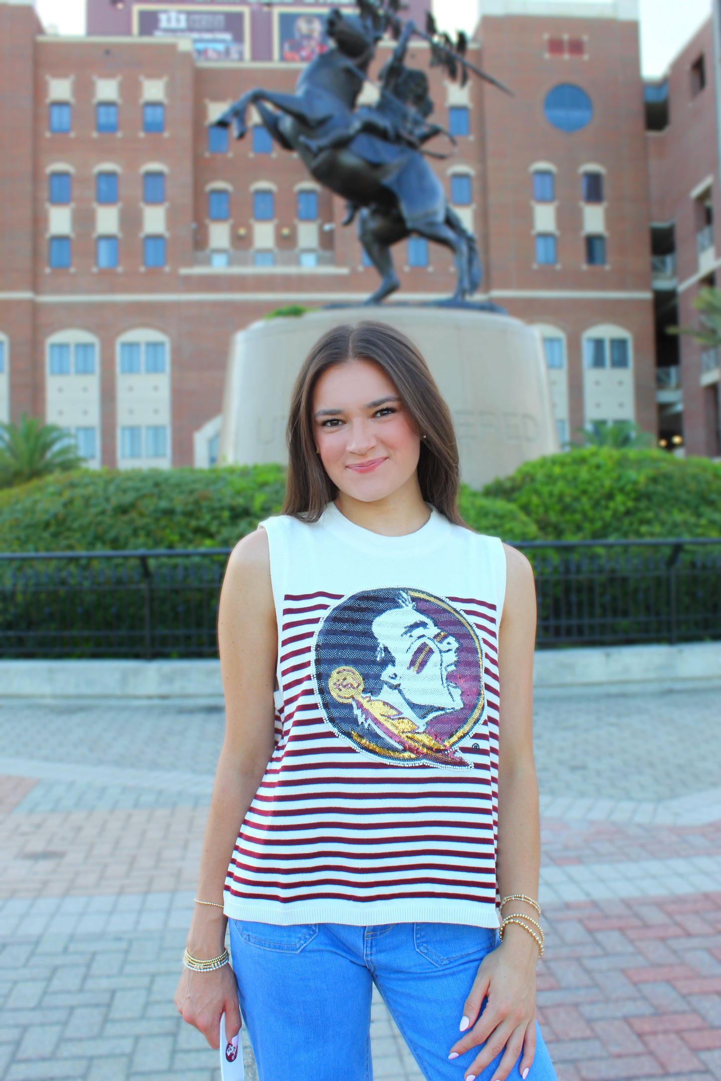 FSU Striped Knit Tank