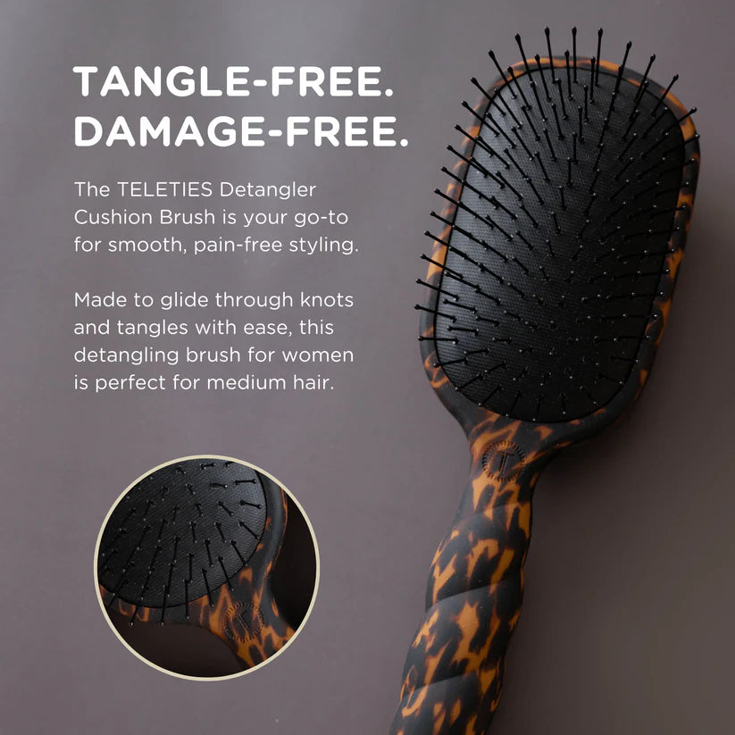DETANGLER HAIR BRUSH FOR MEDIUM HAIR - TORTOISE
