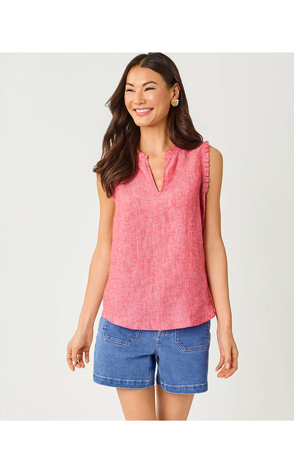 KAVALLA SLEEVELESS RUFFLE