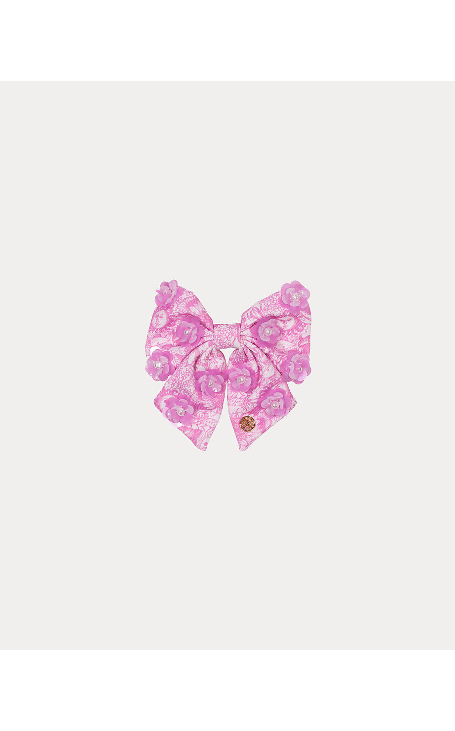 Girls' Embellished Bow Barrette, Fleur De Lilly