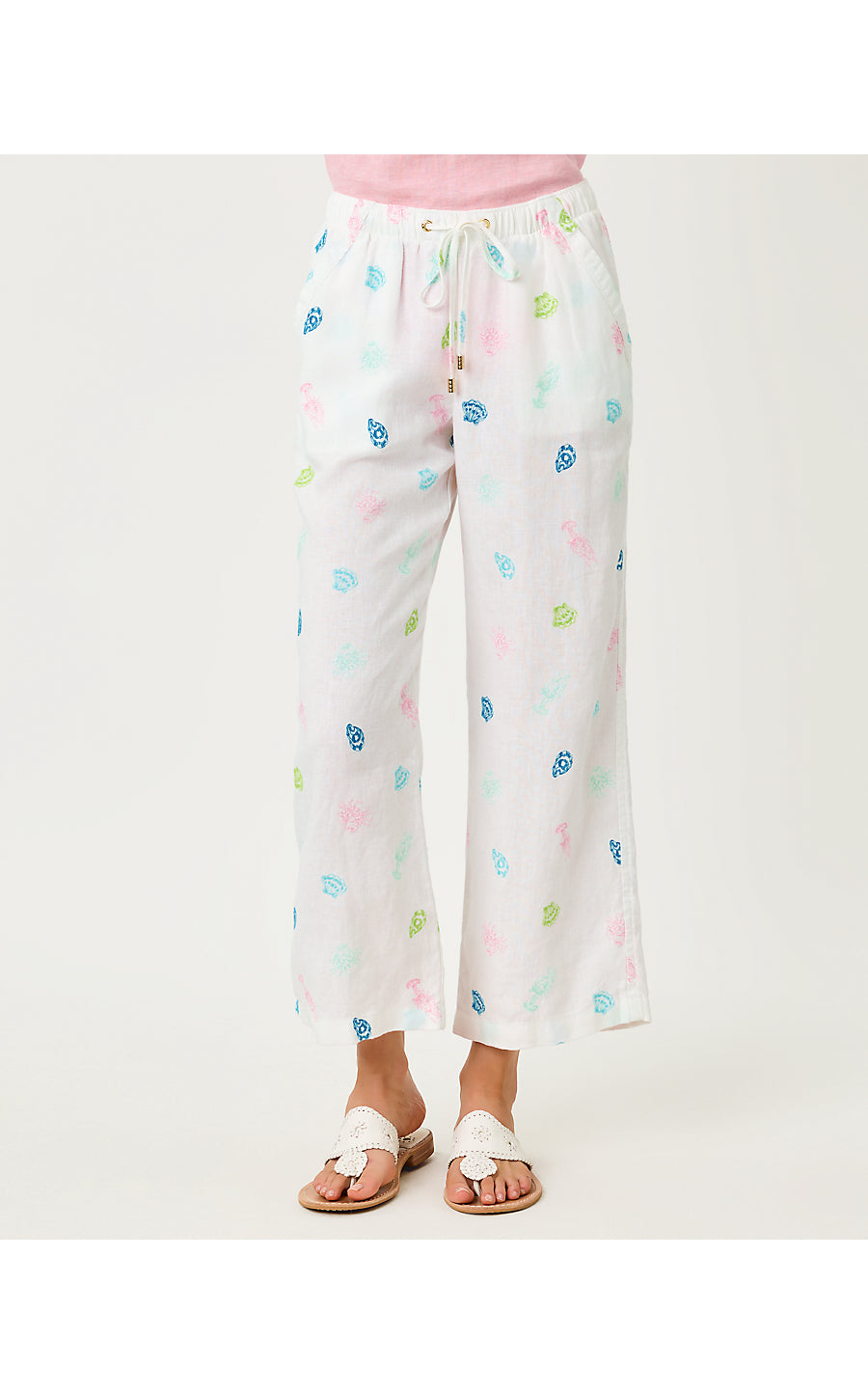 BRAWLEY LINEN CROP PANT