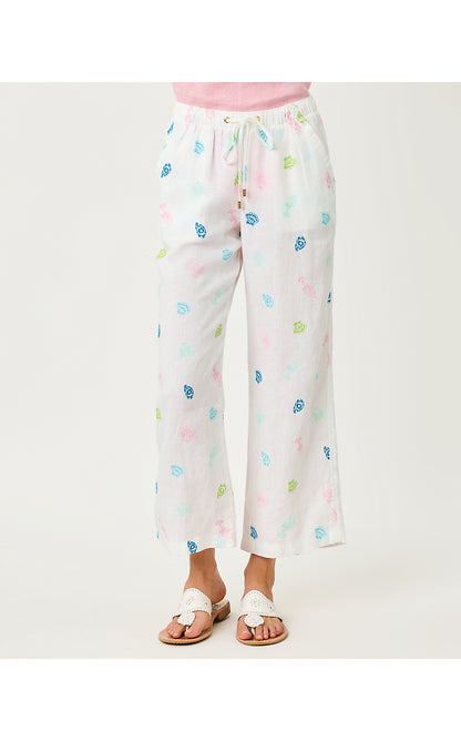 BRAWLEY LINEN CROP PANT