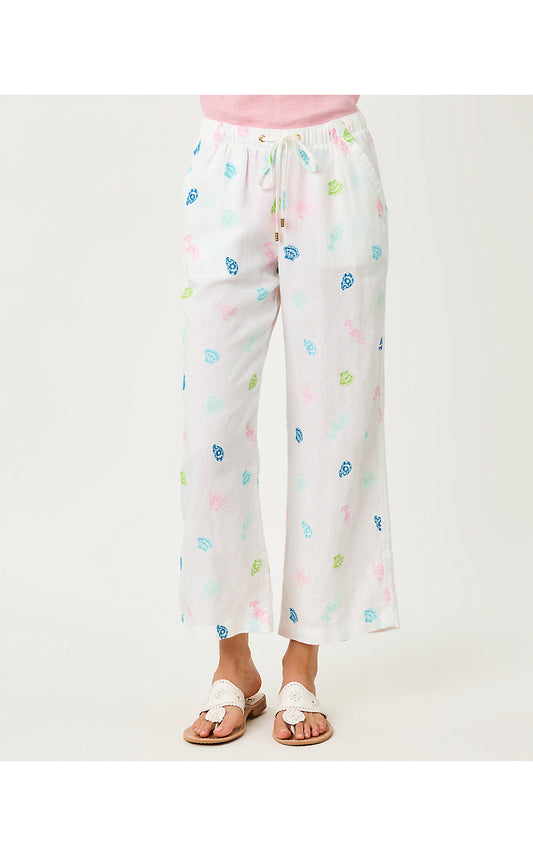 BRAWLEY LINEN CROP PANT