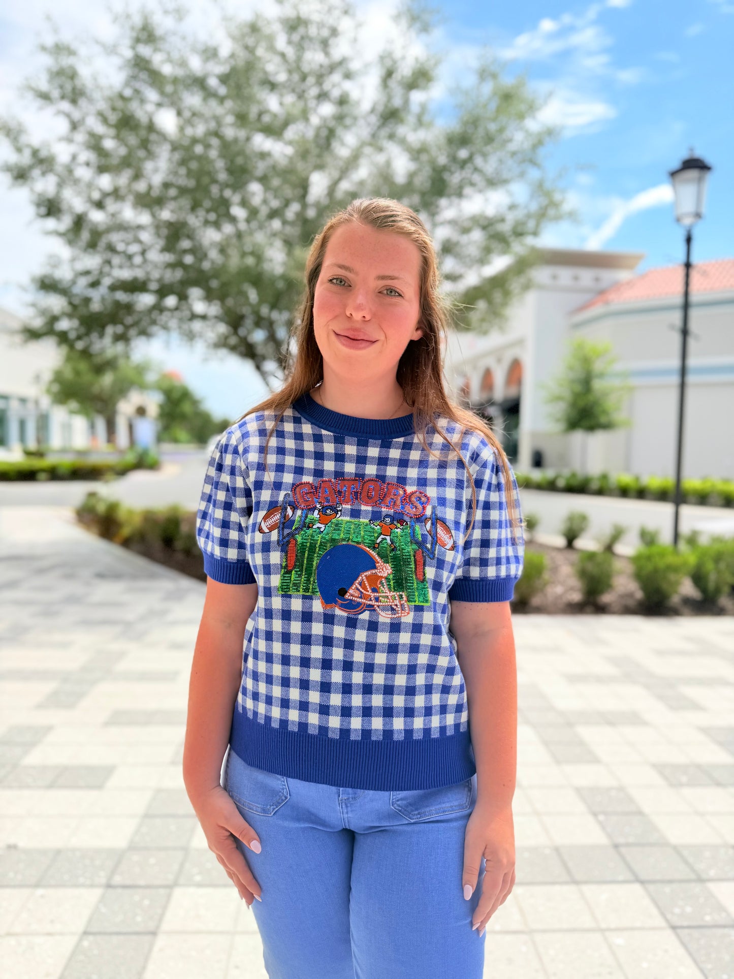 Florida Gingham Sweater