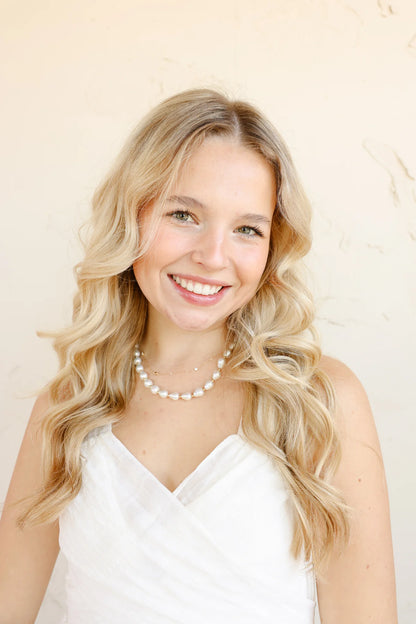 Saylor Pearl Necklace in Gold