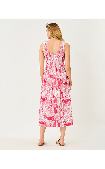 DAISEY SMOCKED MIDI DRESS