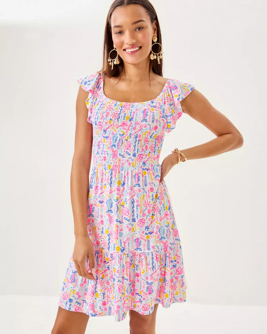 JILLY SMOCKED DRESS