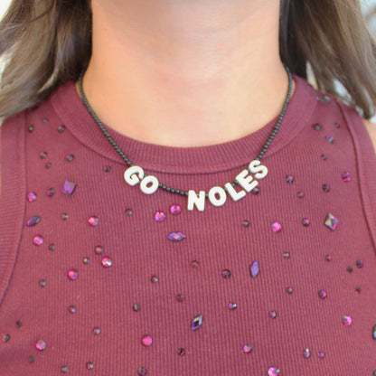 Spirit Necklace, GO NOLES on Black