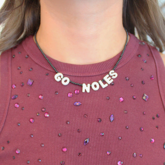 Spirit Necklace, GO NOLES on Black