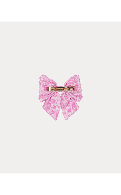 Girls' Embellished Bow Barrette, Fleur De Lilly