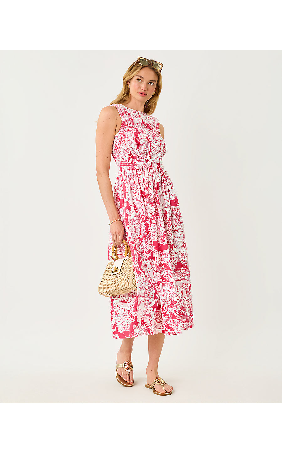 DAISEY SMOCKED MIDI DRESS