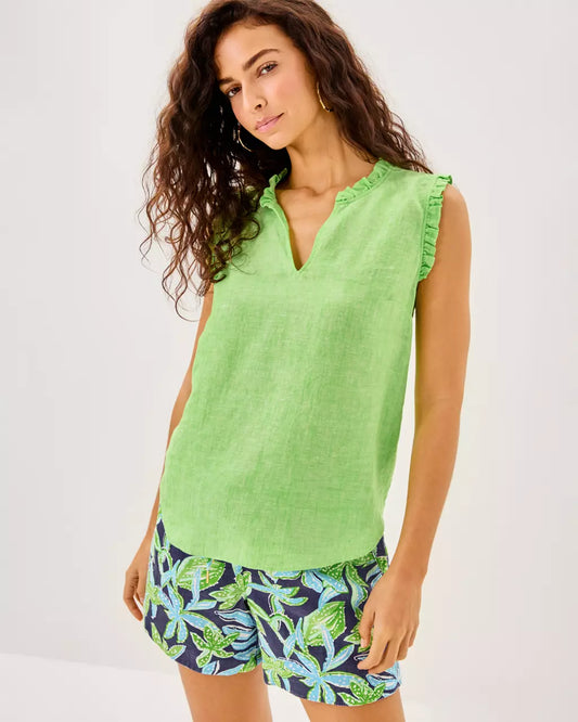 KAVALLA SLEEVELESS RUFFLE