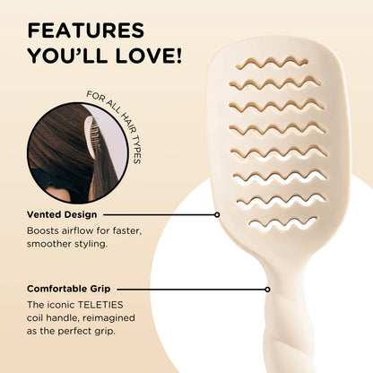 VENTED HAIR BRUSH - TAN
