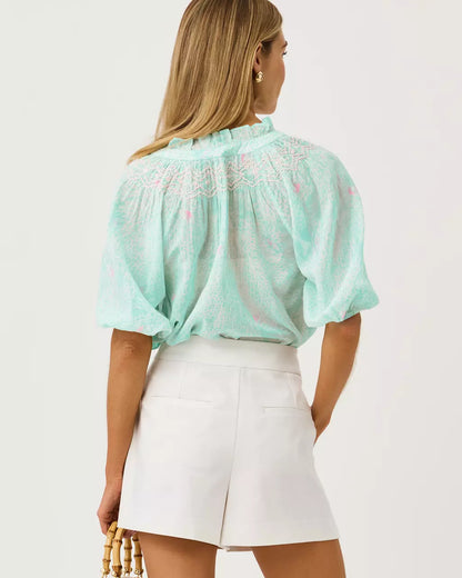 LOURDES SHORT SLEEVE TOP