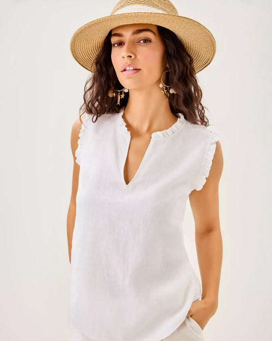 KAVALLA SLEEVELESS RUFFLE