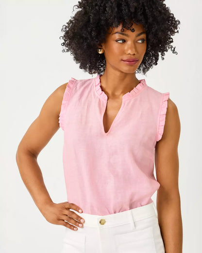KAVALLA SLEEVELESS RUFFLE