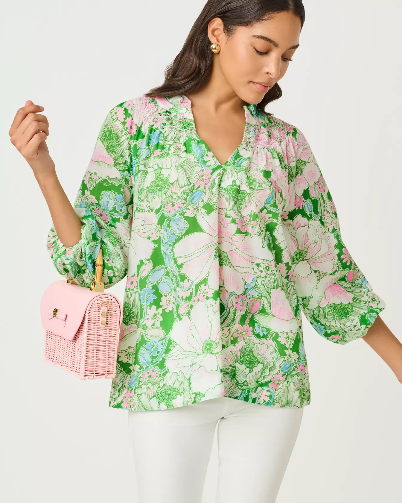 LOURDES 3/4 SLEEVE COTTON