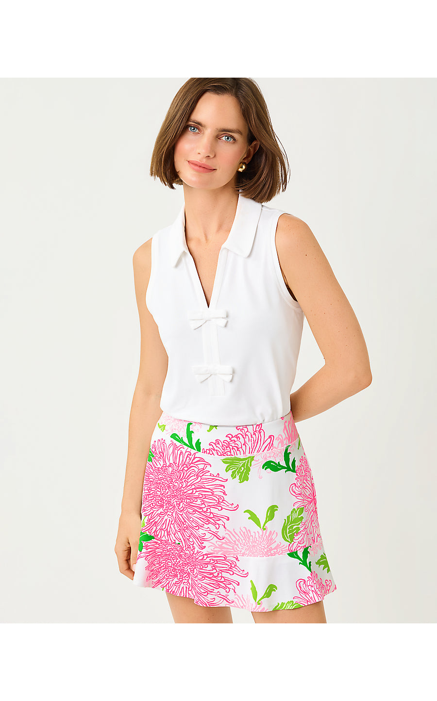 FRIDA SLEEVELESS BOW POLO