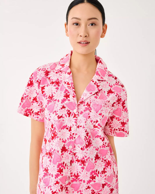 MARI PJ BUTTON-UP TOP