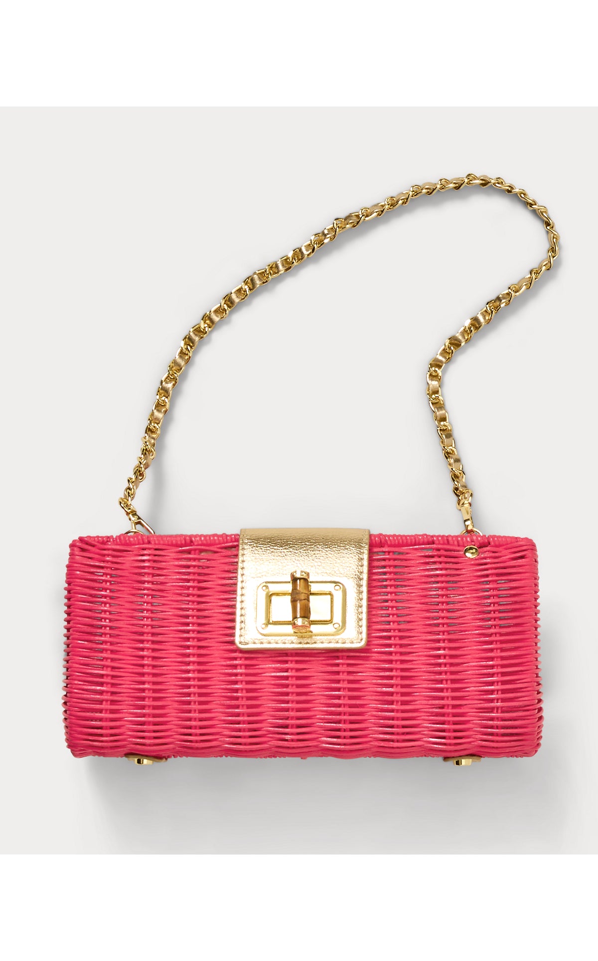 LEENA WICKER CLUTCH