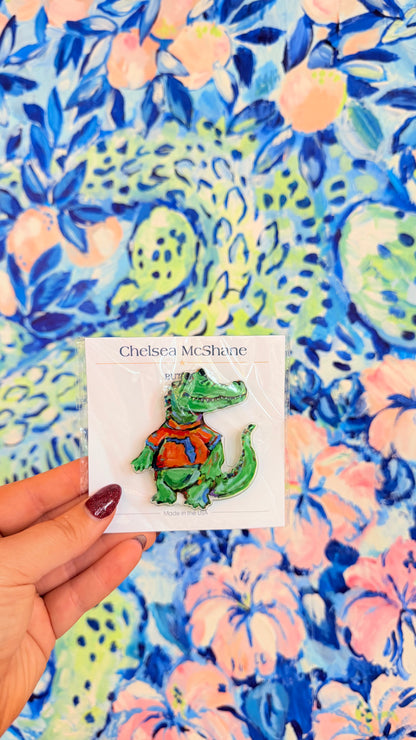 "Gator" Acrylic Button
