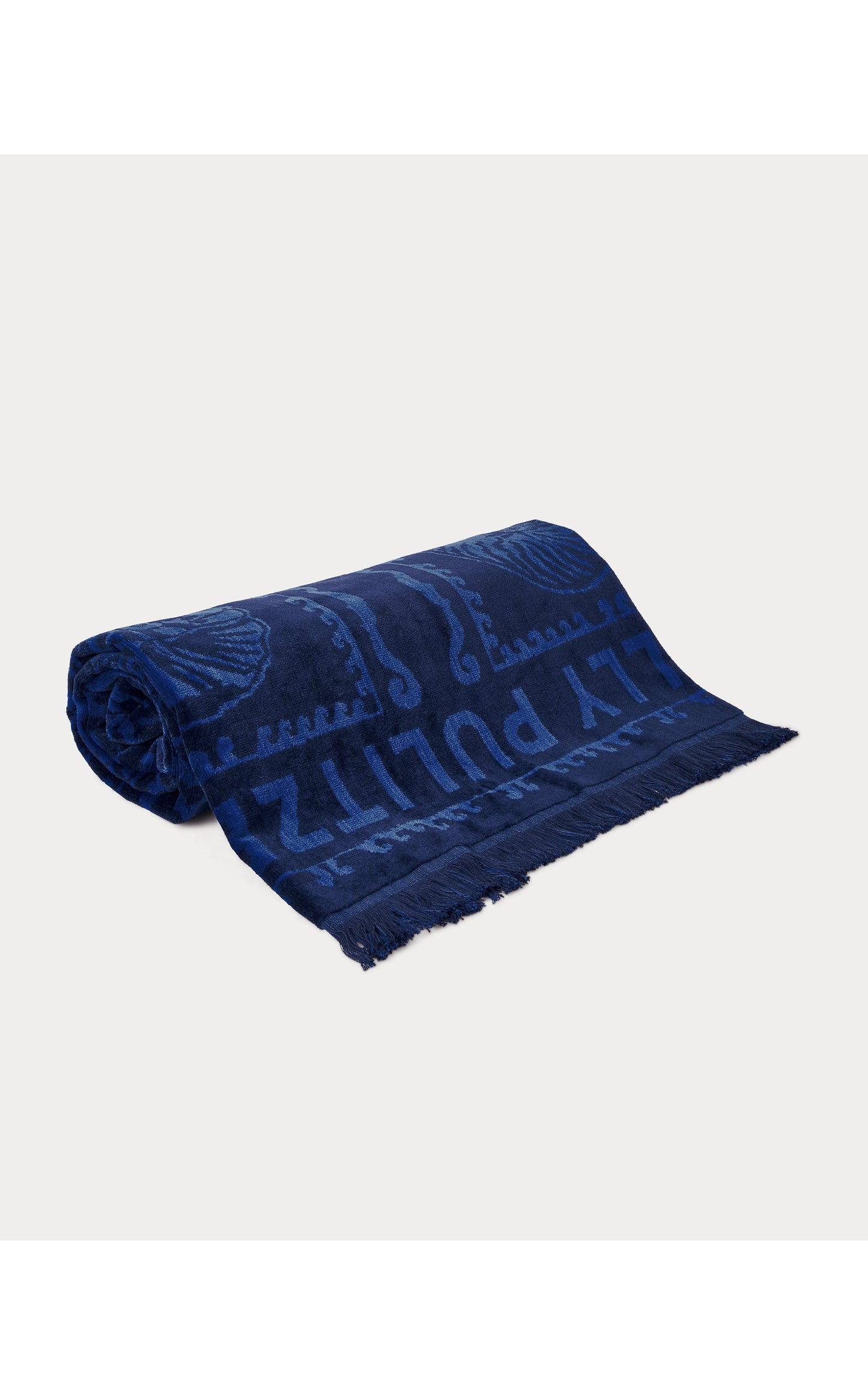GWP JACQUARD BEACH TOWEL - LOW TIDE NAVY SHELL SHINE ENGINEERED GWP JACQUARD TOWEL