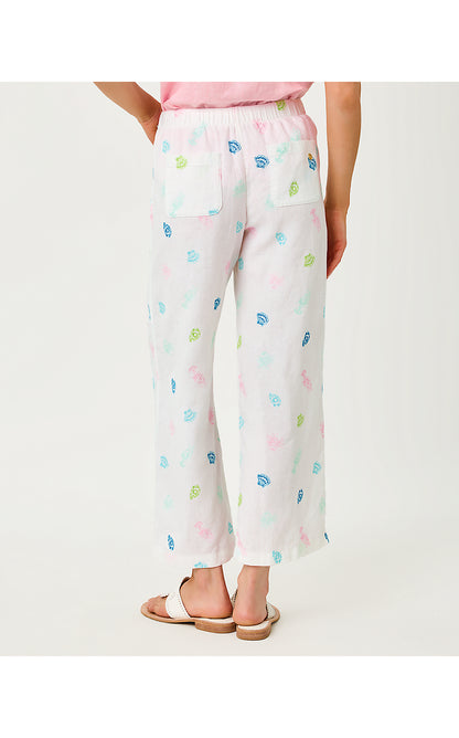 BRAWLEY LINEN CROP PANT
