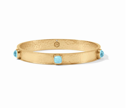 Catalina Stone Bangle Iridescent Capri Blue - Medium