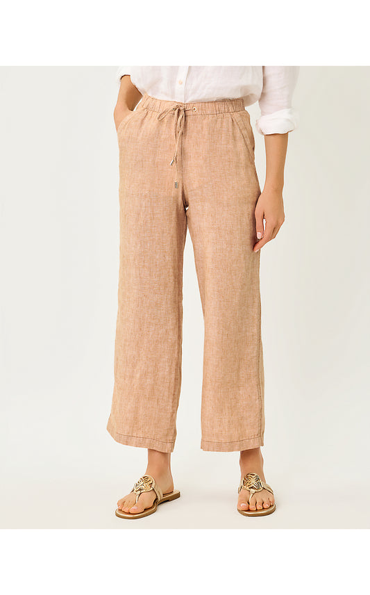 BRAWLEY LINEN CROP PANT