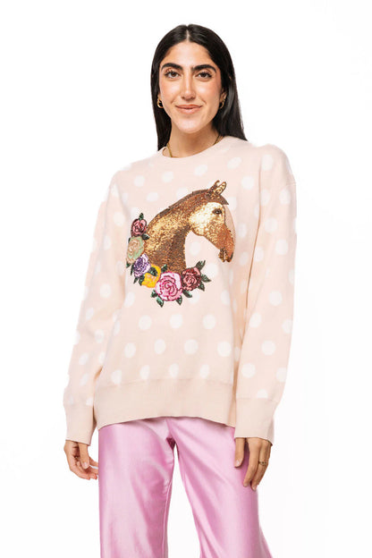 Horse with Wreath Sweater