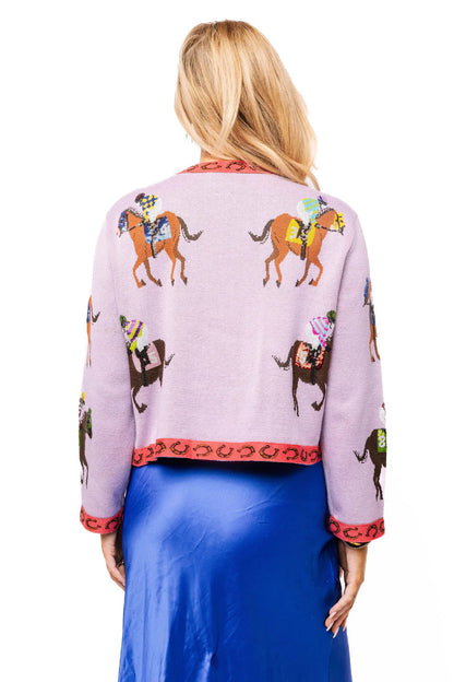 Jockey and Horse Cardigan